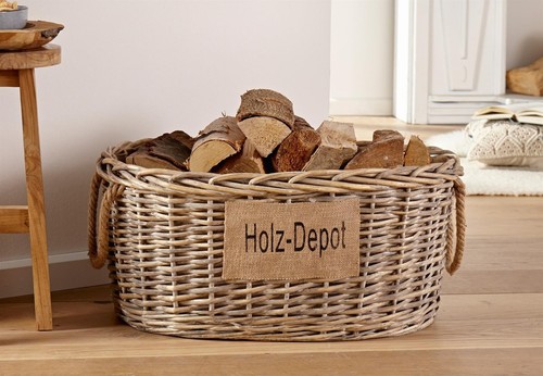 Feuerholz korb weide - feuerholz, im