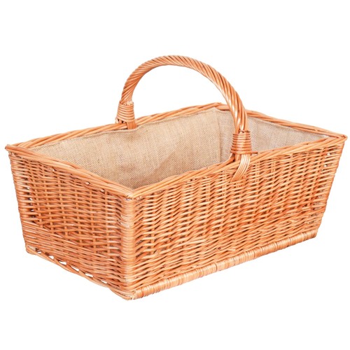 Brennholzkorb weide jute - brennholzkorb,