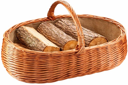 Ovaler kaminholzkorb holzkorb - kaminholzkorb,