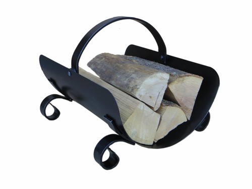 Holzkorb schmiedeeisen schwarz - holzkorb,
