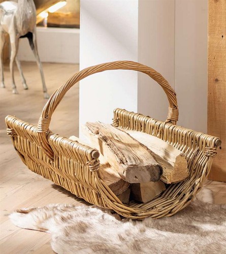 Holzkorb kaminholz korb aus - kaminholz,