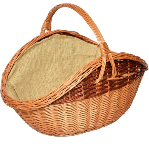 Kaminholzkorb weide jute - weide,