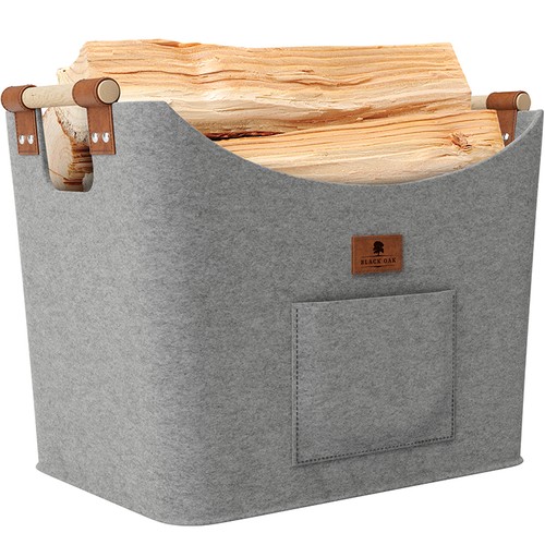 Black oak holzkorb aus - black,