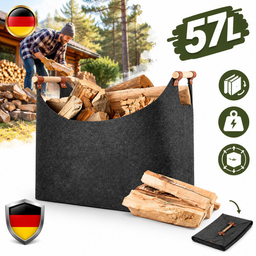 Filzkorb 57l kaminholzkorb - filzkorb,