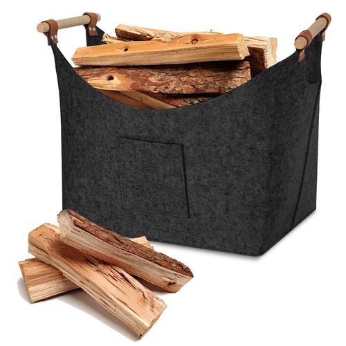 Brennholz filztasche filzkorb - filztasche,