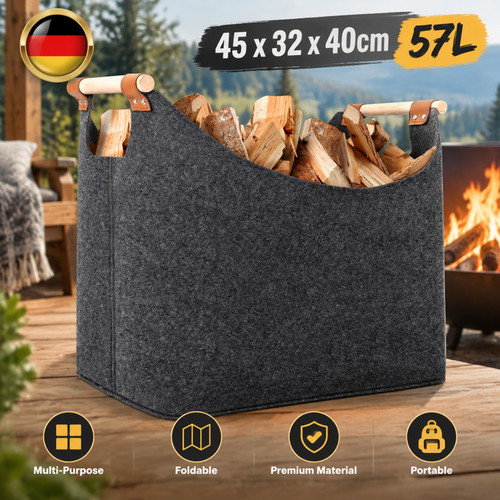 Holzkorb für kaminholz xxl - für, kaminholz,