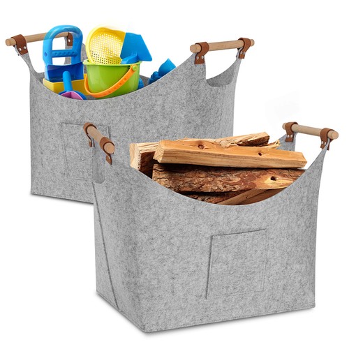 Brennholz filztasche filzkorb - filztasche,