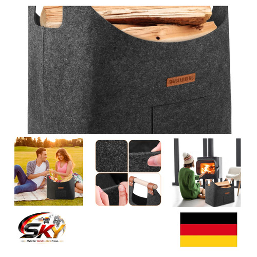 Brennholzkorb faltbar aus - xl-brennholzkorb,,