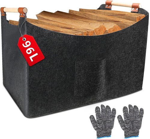 Filz kaminholzkorb xxl 96l - filz,